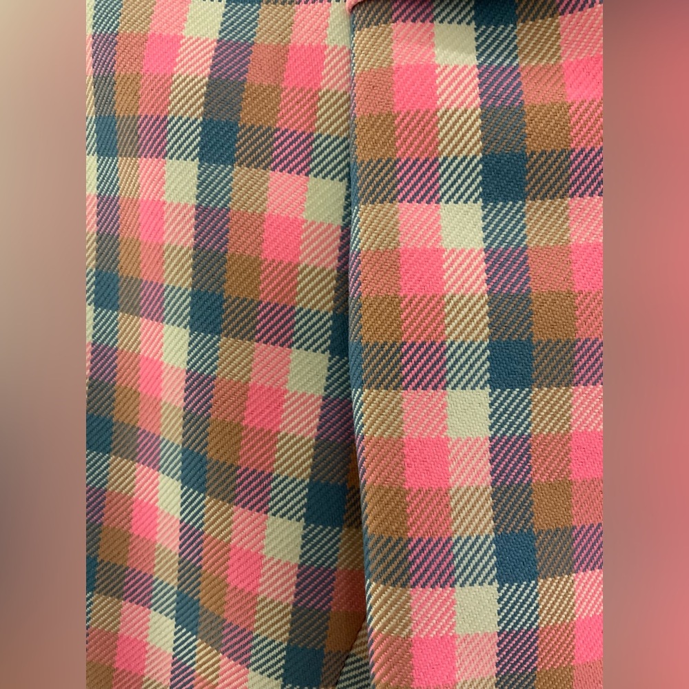 Smythe Box Pleat Tailored Check Blazer Pink sz 6 US - Picture 8 of 8